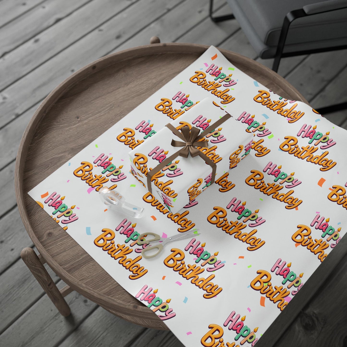 Festive Birthday Wrapping Paper Colorful Gift Wrap Sheets