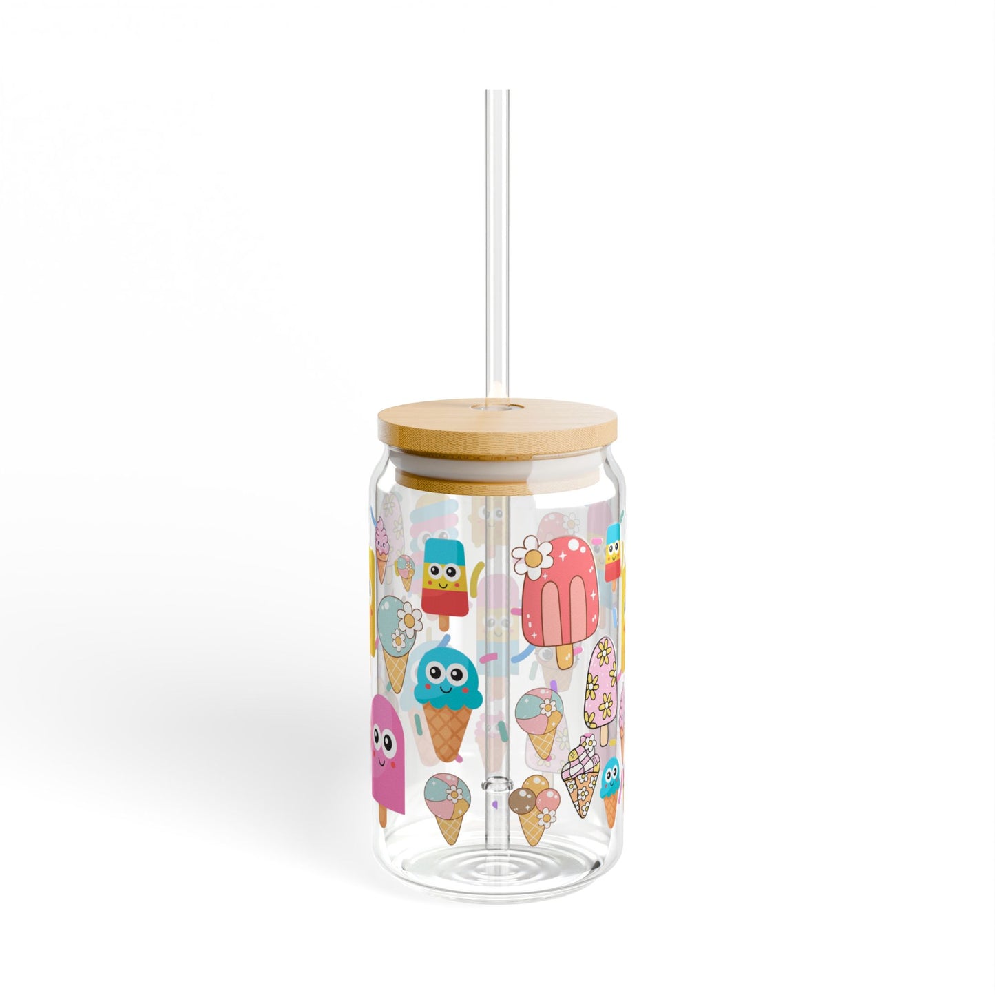 Sweet Sips 16oz Ice Cream Sipper Glass Playful | Reusable | Gift-Ready | Perfect for Summer Celebrations