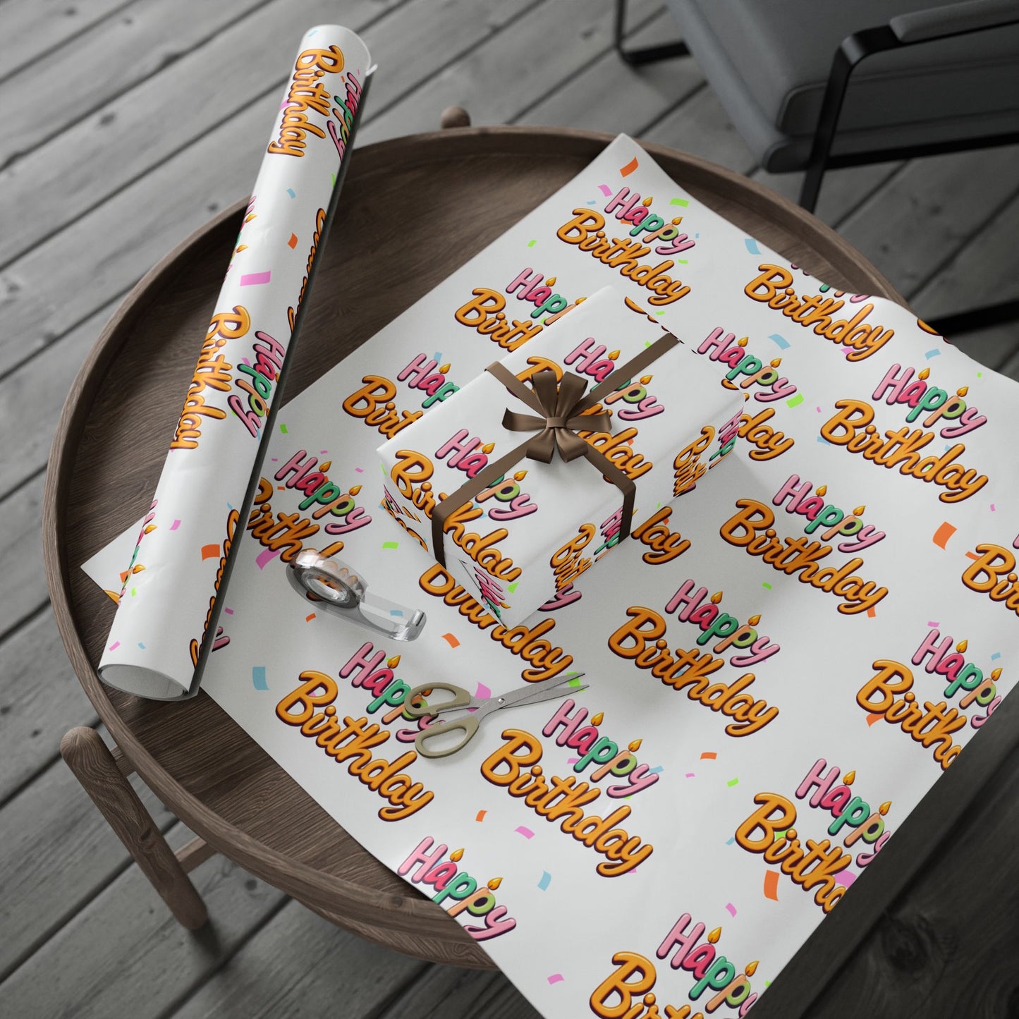 Festive Birthday Wrapping Paper Colorful Gift Wrap Sheets