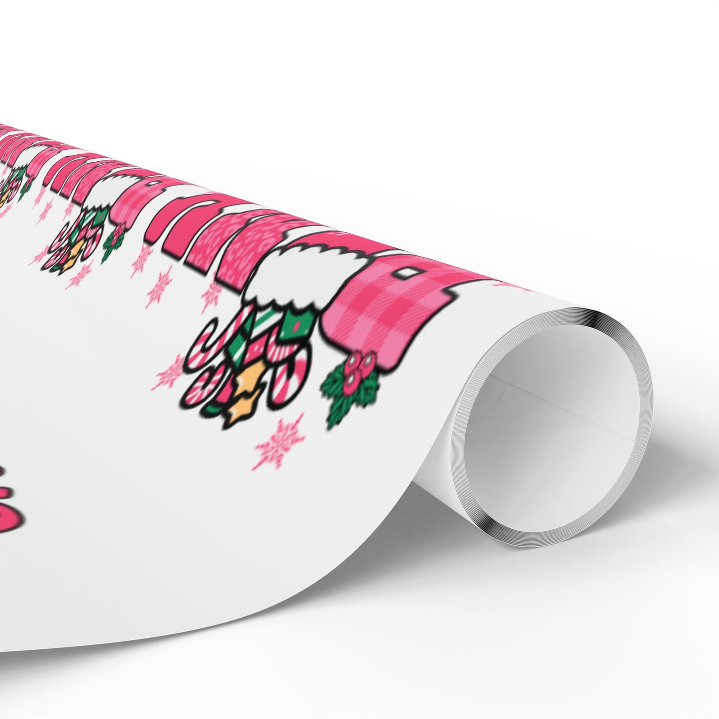Pink Holiday Wrapping Paper – Modern Festive Gift Wrap