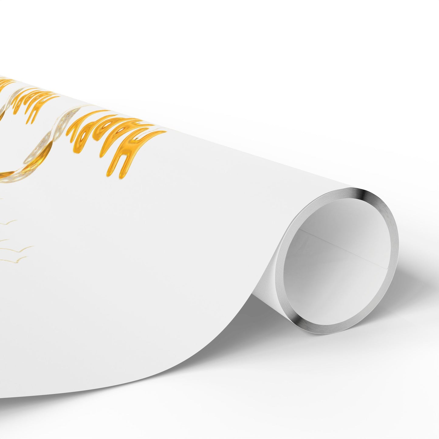 Gold Happy Birthday Wrapping Paper Elegant Gift Wrap for Celebrations