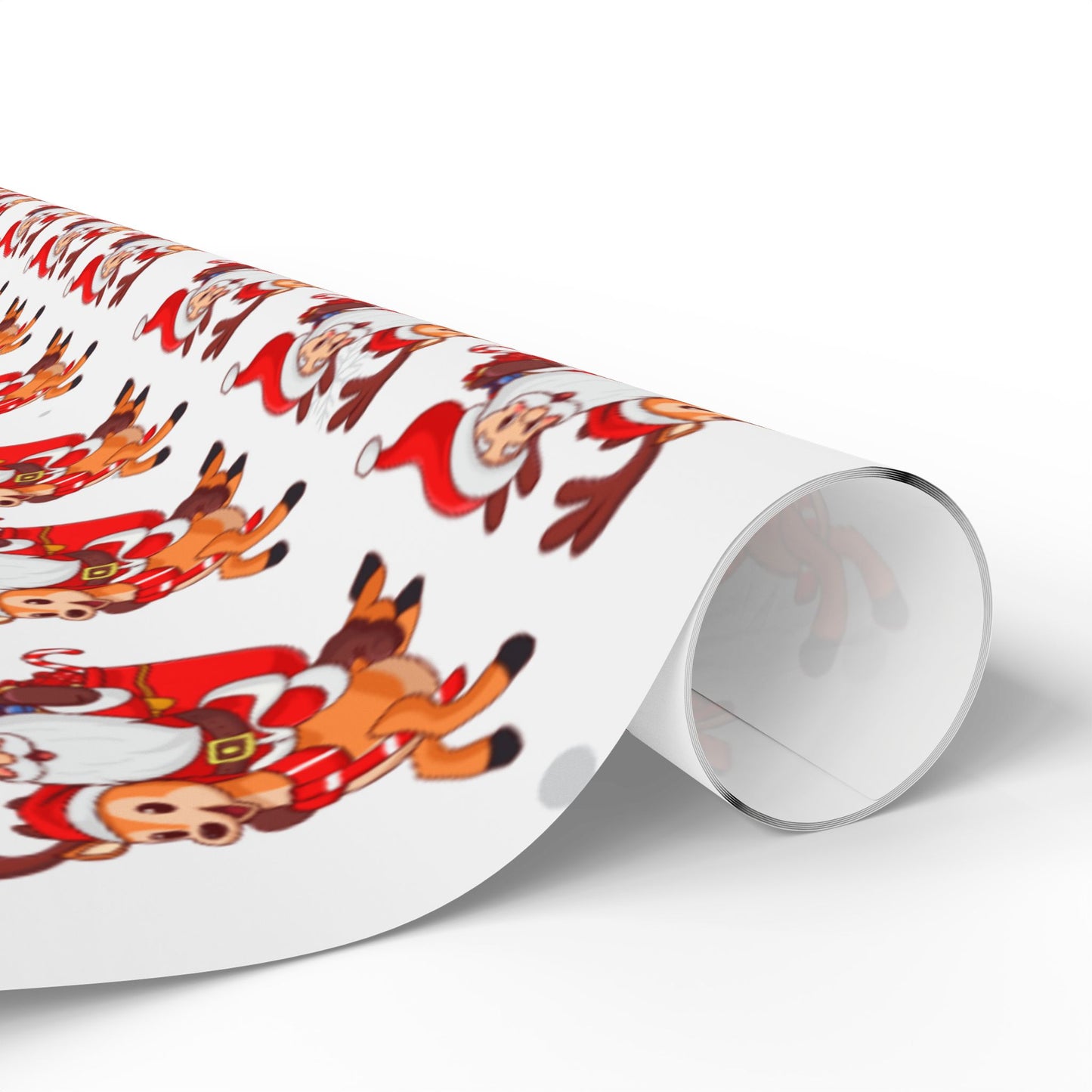 Santa & Reindeer Wrapping Paper Festive Christmas Gift Wrap Sheets