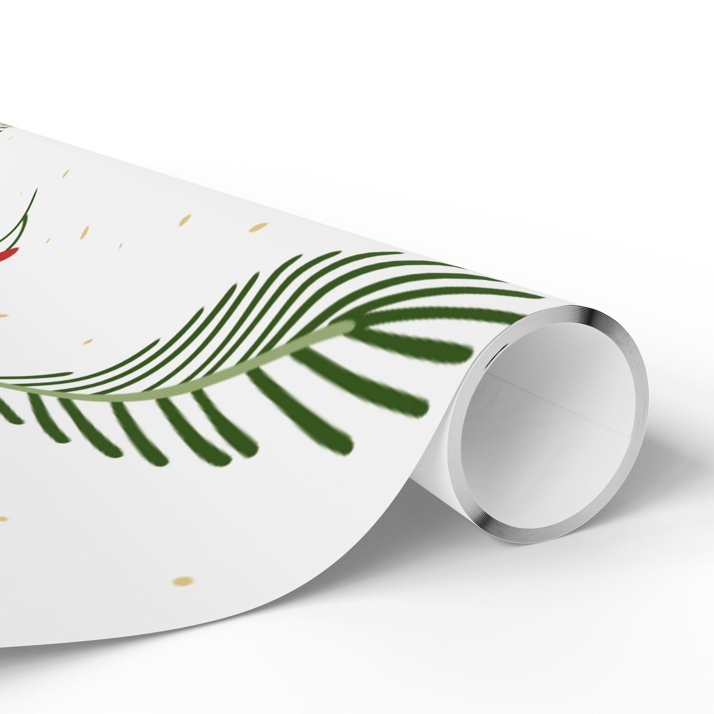 Holiday Greenery Wrapping Paper Elegant Christmas Gift Wrap Roll