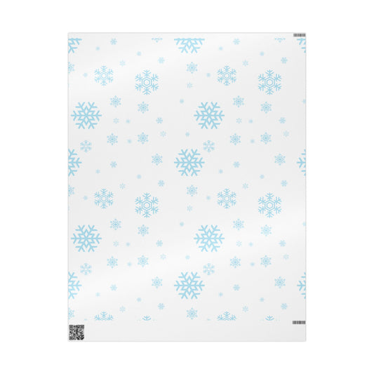 Blue Snowflake Wrapping Paper