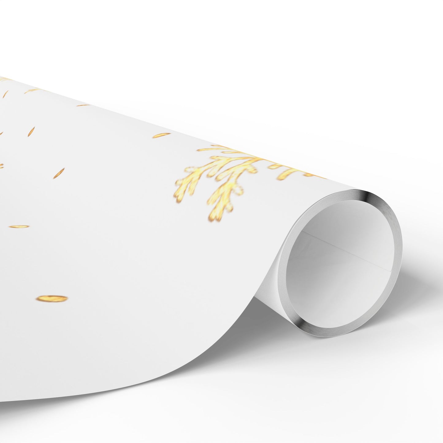 Golden Snowflake Wrapping Paper