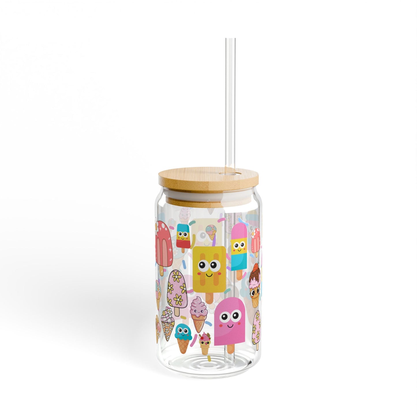 Sweet Sips 16oz Ice Cream Sipper Glass Playful | Reusable | Gift-Ready | Perfect for Summer Celebrations