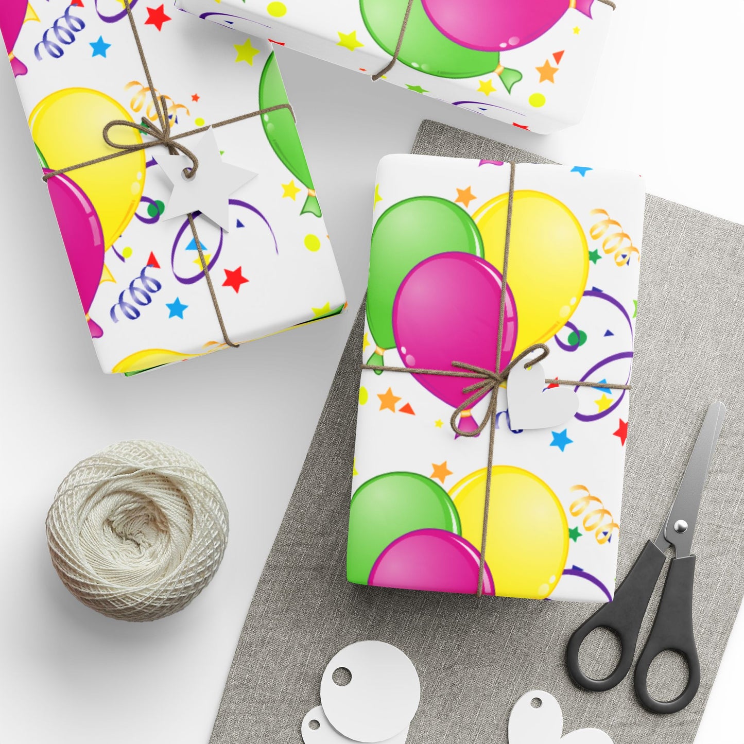 Colorful Balloons Wrapping Paper Party Gift Wrap Sheets