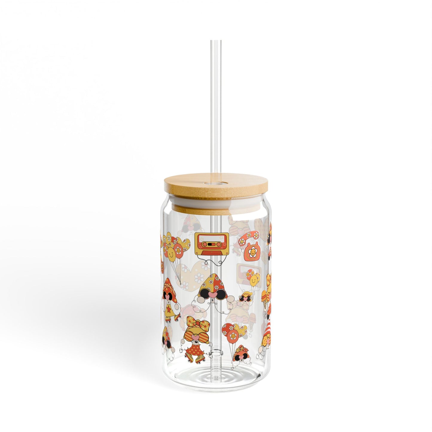Kawaii Sip 16oz Yellow Elf Sipper Glass Cute | Whimsical | Reusable | Perfect for Gifts and Parties