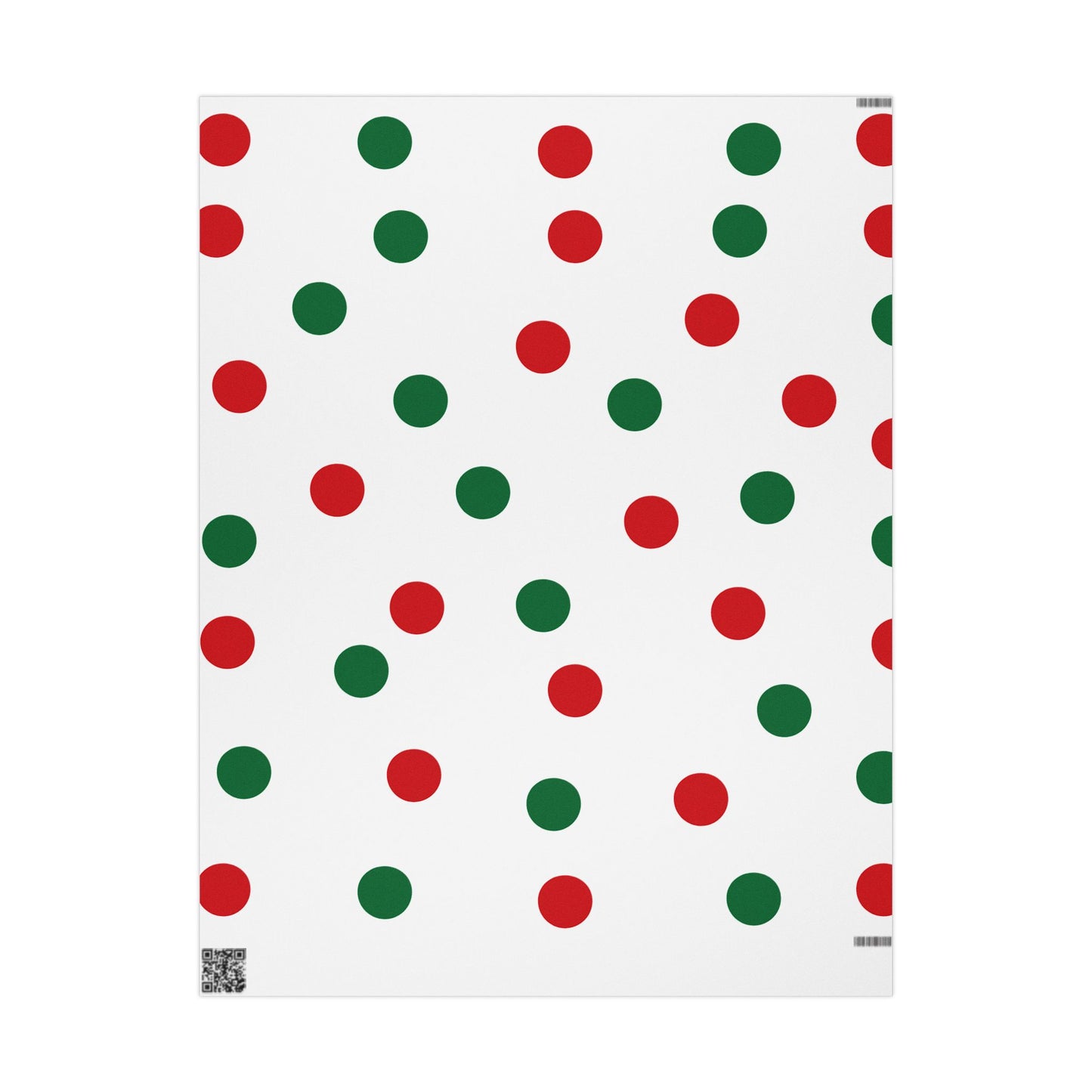 Festive Red & Green Wrapping Paper Holiday Circles Design