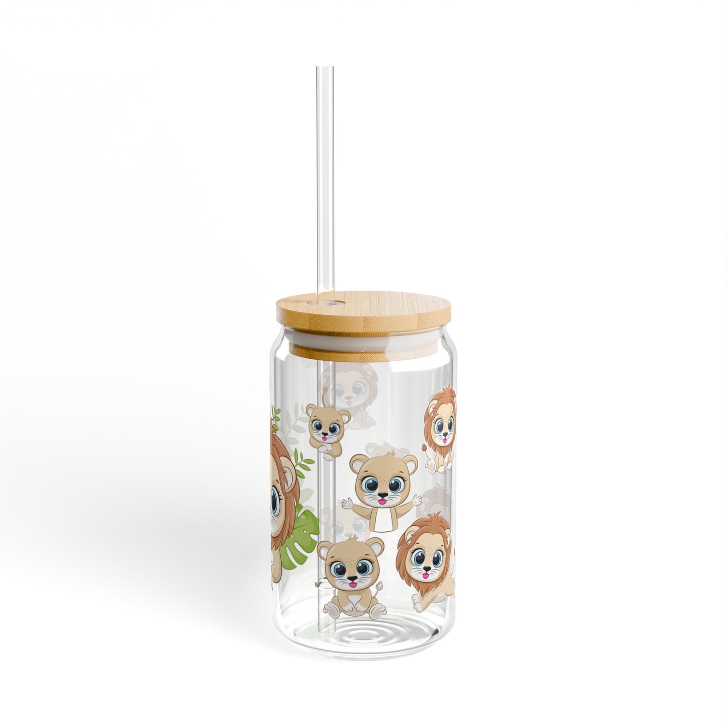 Tiny Tiger 16oz Sipper Glass for Kids and Tiger Lovers Fun | Safe | Reusable | Perfect for Animal Fans