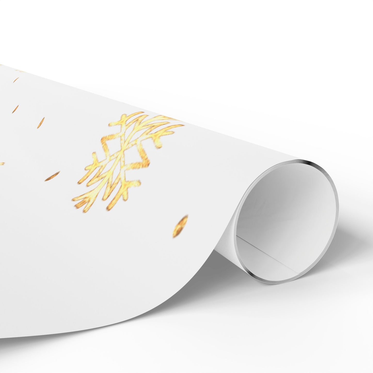 Golden Snowflake Wrapping Paper
