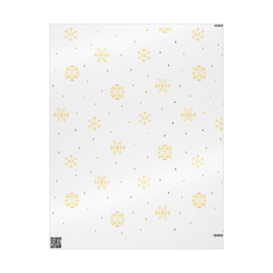 Golden Snowflake Wrapping Paper