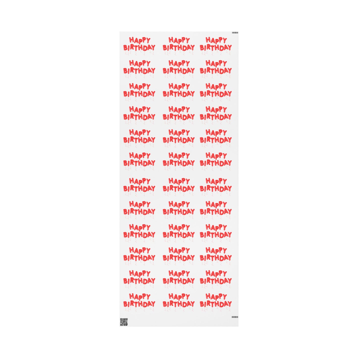 Red Birthday Wrapping Paper Festive Gift Wrap for Parties