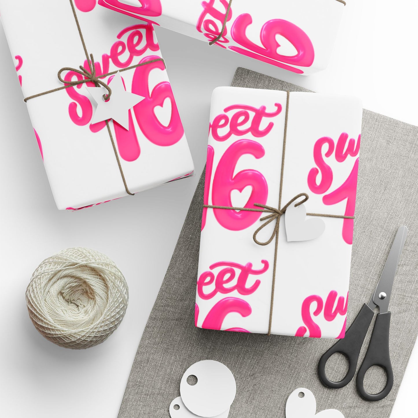 Sweet Sixteen Wrapping Paper Elegant Birthday Gift Wrap