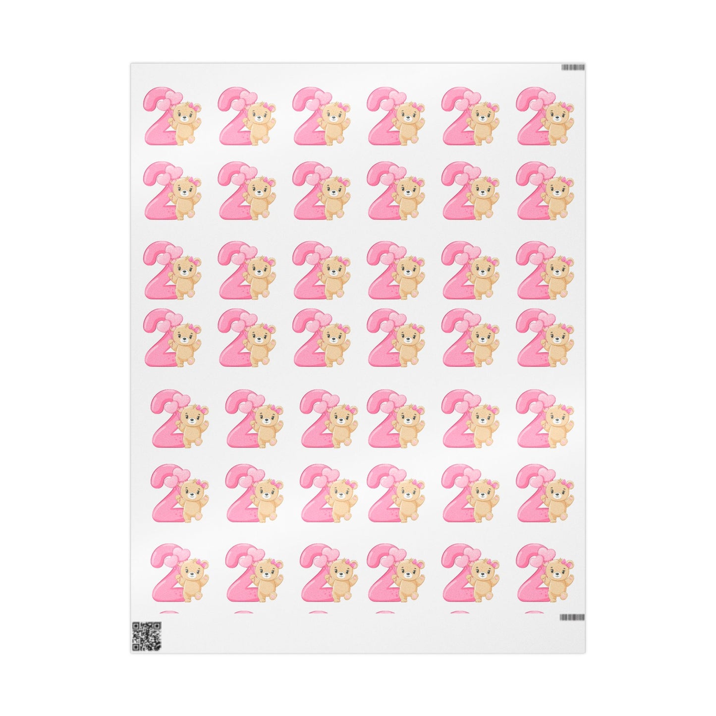 Happy Second Birthday Wrapping Paper Cute Gift Wrap for Kids