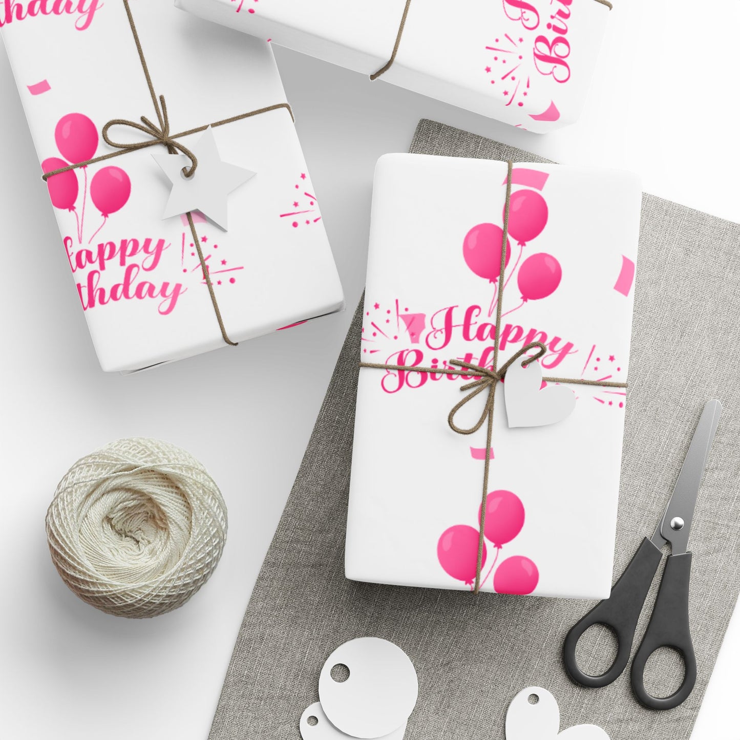 Pink Birthday Wrapping Paper – Cheerful Gift Wrap for Celebrations