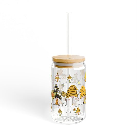 Whimsy Pop 16oz Cartoon Sipper Glass Fun | Colorful | Reusable | Perfect for Kids and Parties