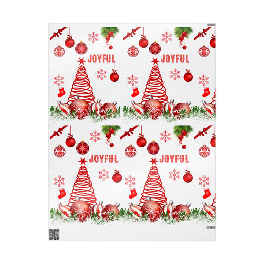 Joyful Christmas Wrapping Paper Festive Gift Wrap for Holidays