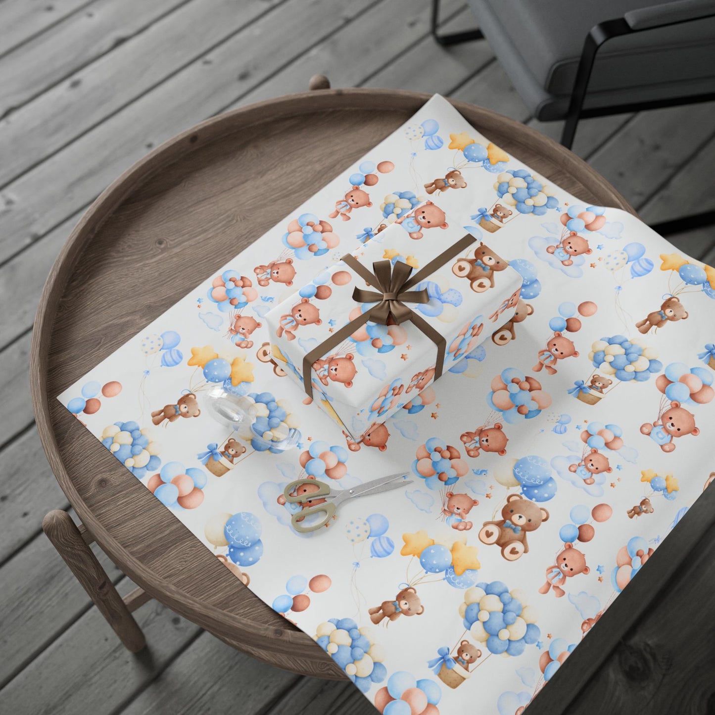 Teddy Bear Wrapping Paper Adorable Gift Wrap for Baby Showers and Birthdays
