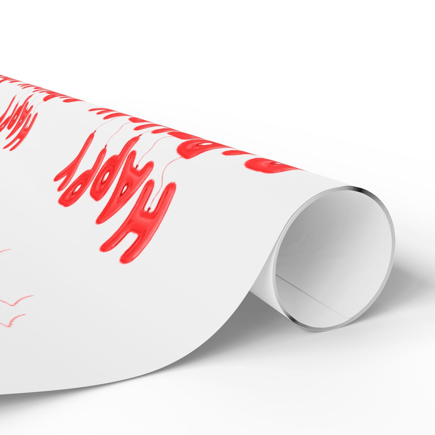 Red Birthday Wrapping Paper Festive Gift Wrap for Parties