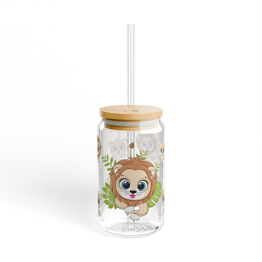 Tiny Tiger 16oz Sipper Glass for Kids and Tiger Lovers Fun | Safe | Reusable | Perfect for Animal Fans