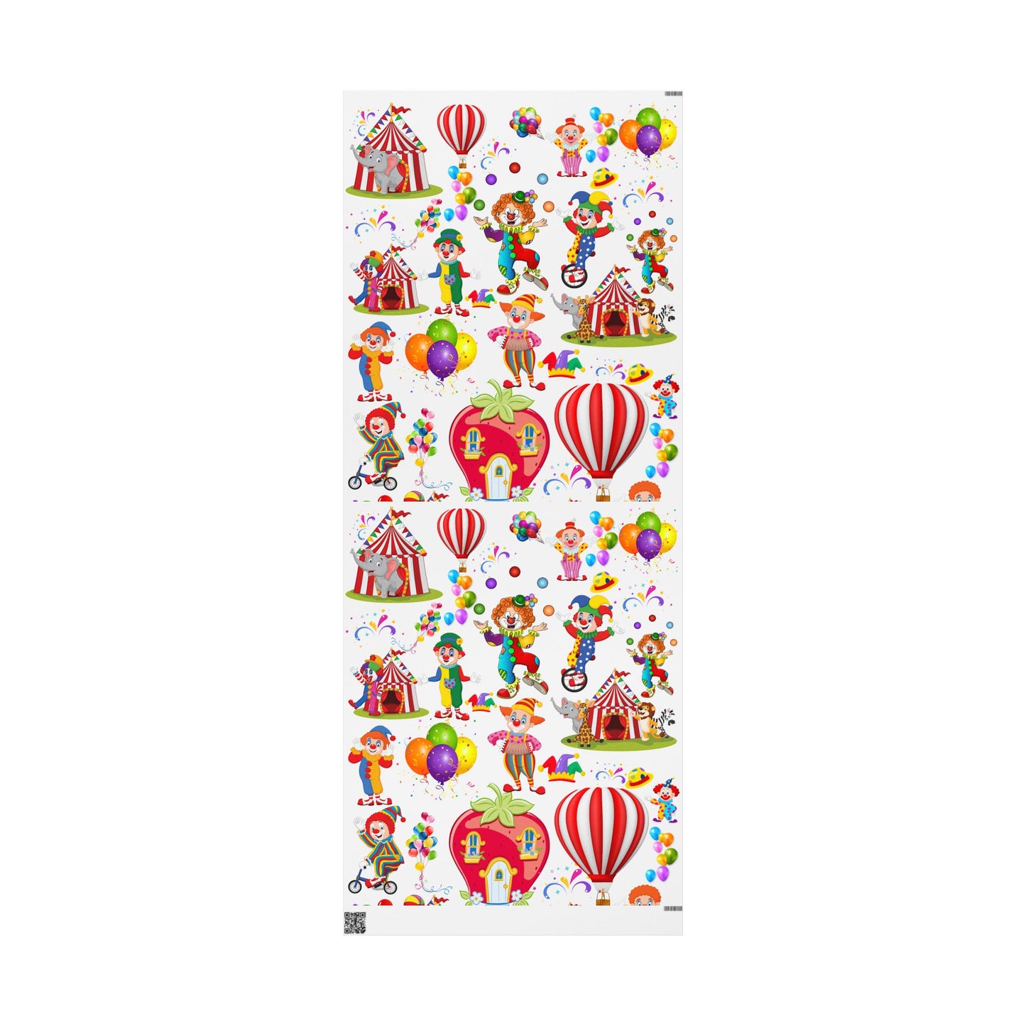 Clown Birthday Wrapping Paper Colorful Gift Wrap for Parties