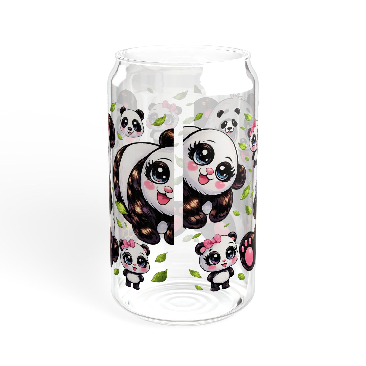 Panda Sips Adorable Panda Sipper Glass 16oz Cute | Reusable | Kid-Friendly | Perfect for Panda Lovers