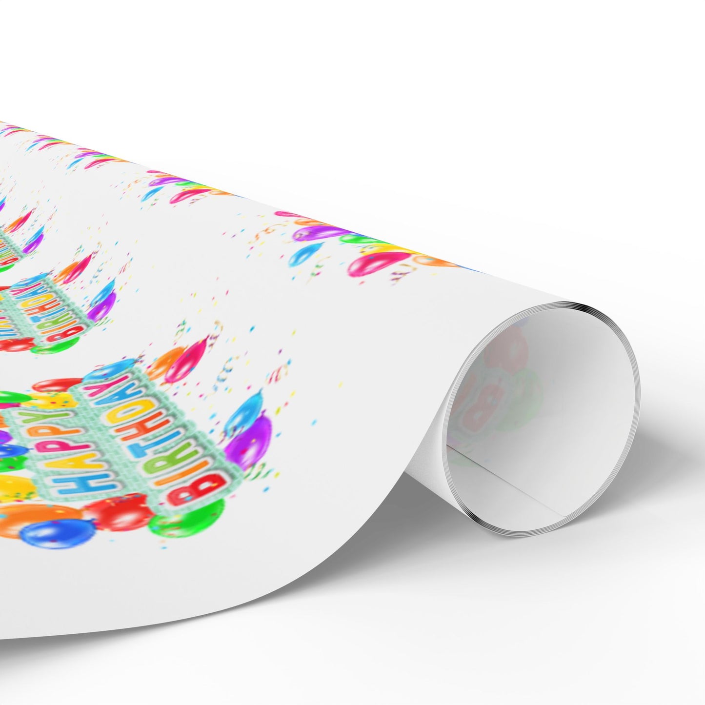 Happy Birthday Balloons Wrapping Paper Colorful Gift Wrap for Parties