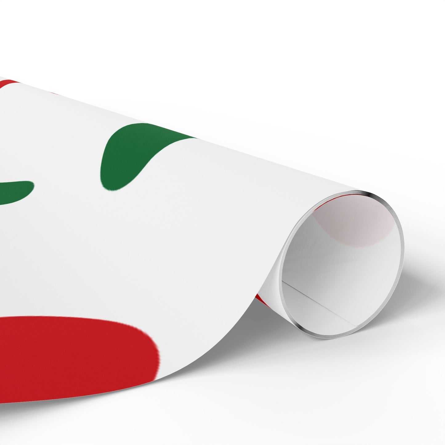 Festive Red & Green Wrapping Paper Holiday Circles Design