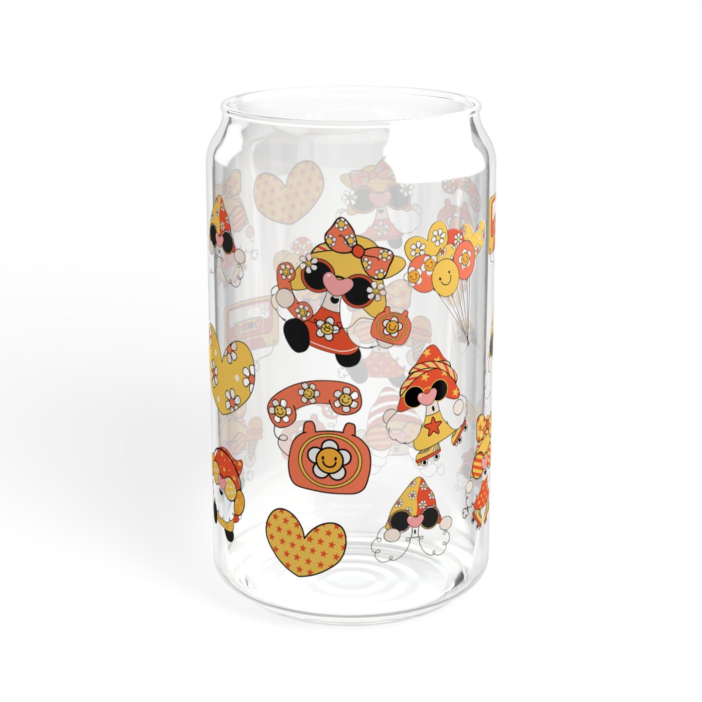 Kawaii Sip 16oz Yellow Elf Sipper Glass Cute | Whimsical | Reusable | Perfect for Gifts and Parties