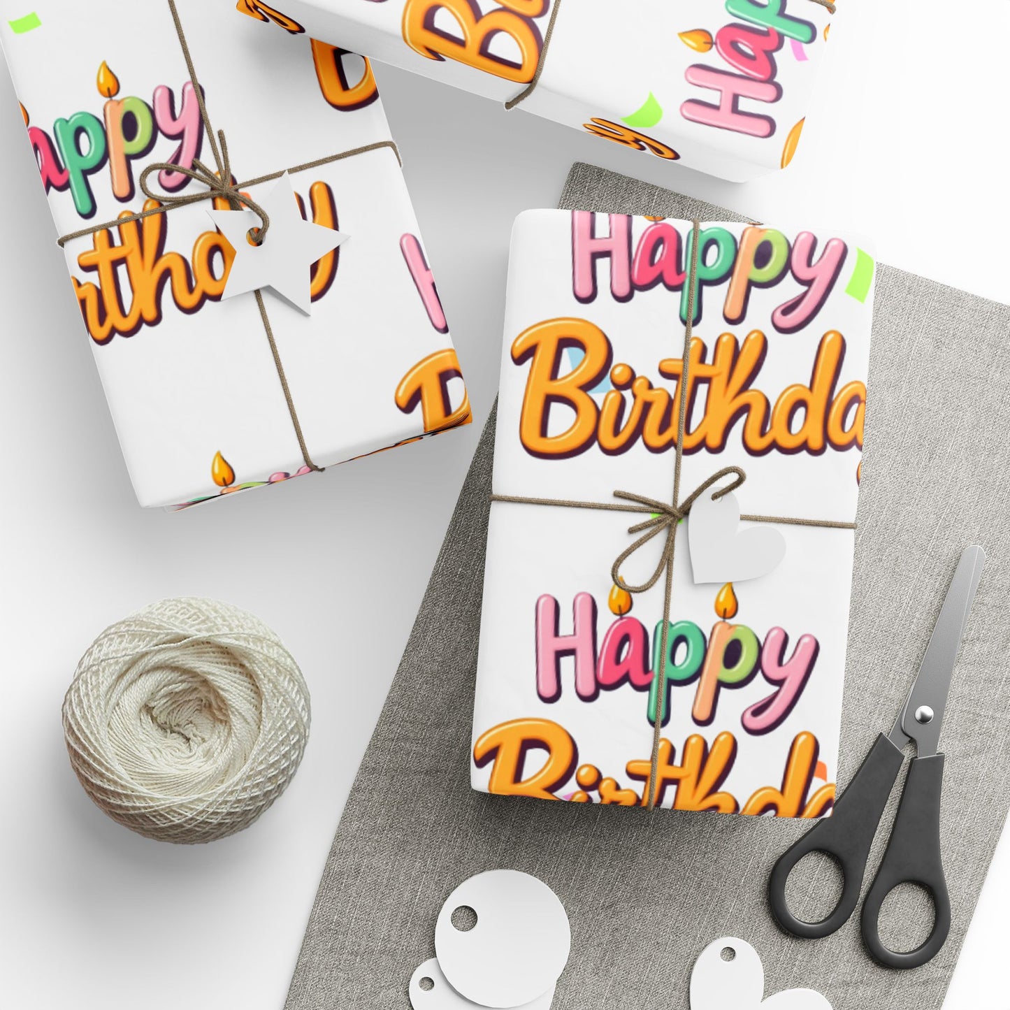 Festive Birthday Wrapping Paper Colorful Gift Wrap Sheets