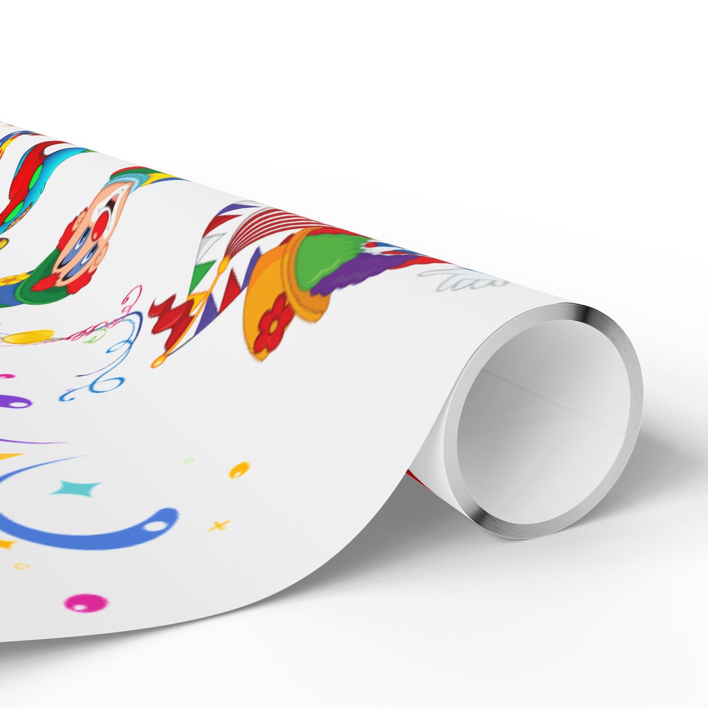 Clown Birthday Wrapping Paper Colorful Gift Wrap for Parties
