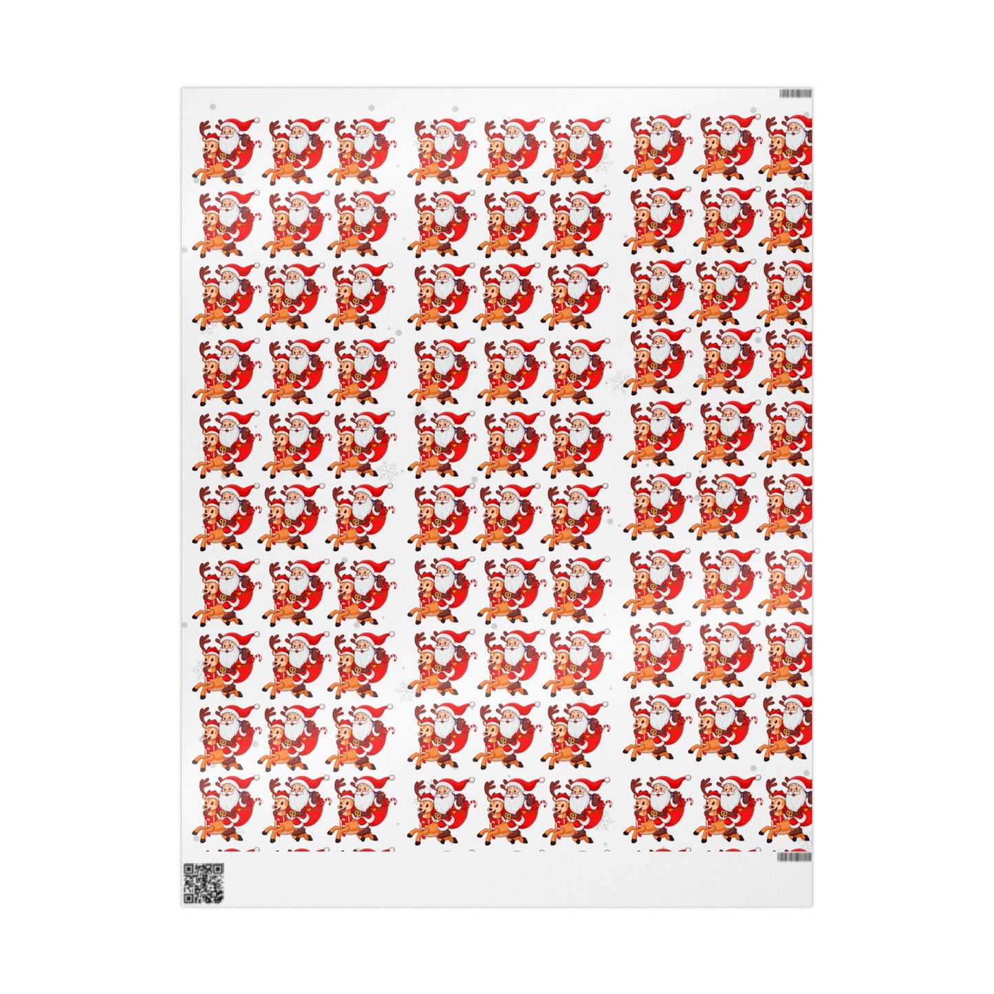 Santa & Reindeer Wrapping Paper Festive Christmas Gift Wrap Sheets