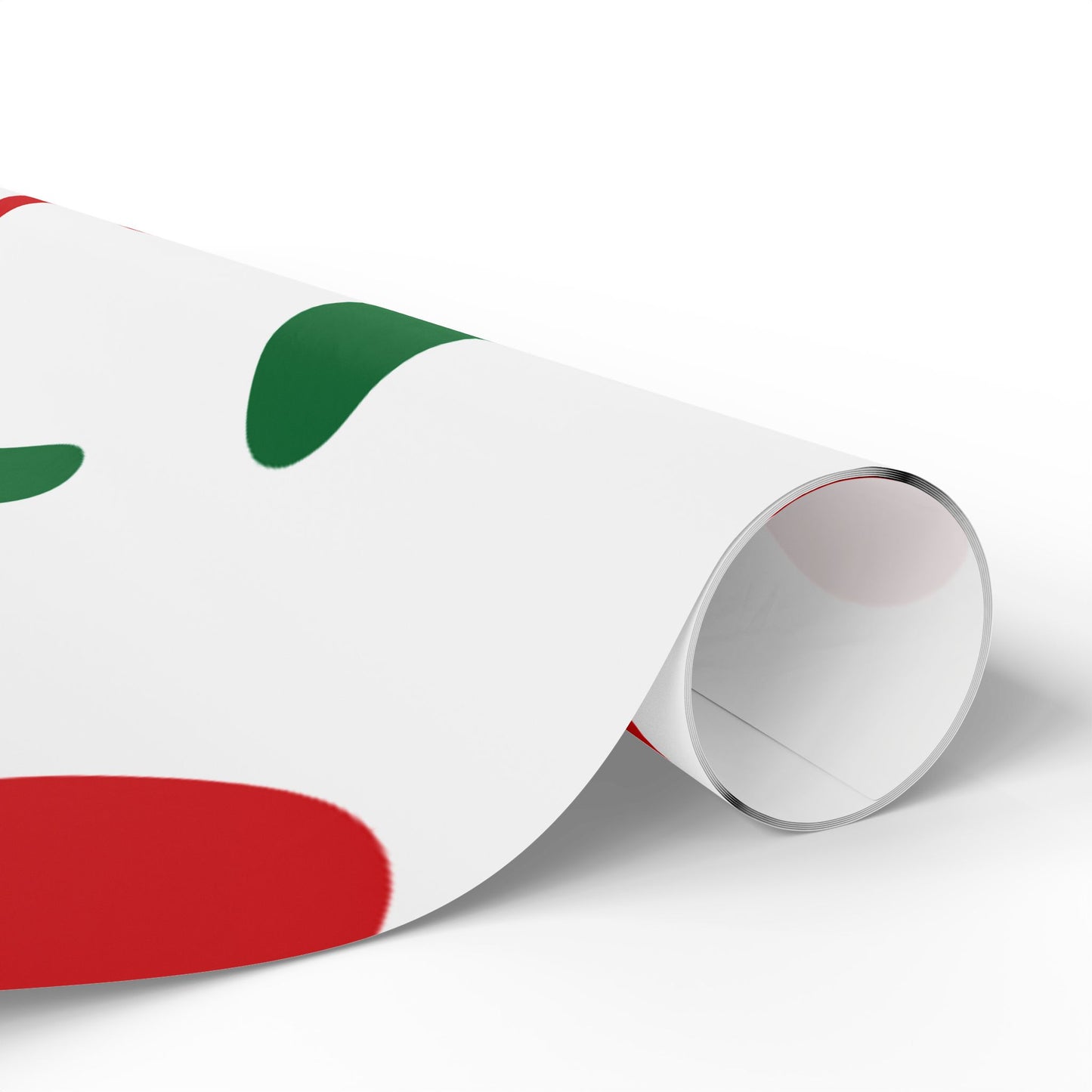Festive Red & Green Wrapping Paper Holiday Circles Design
