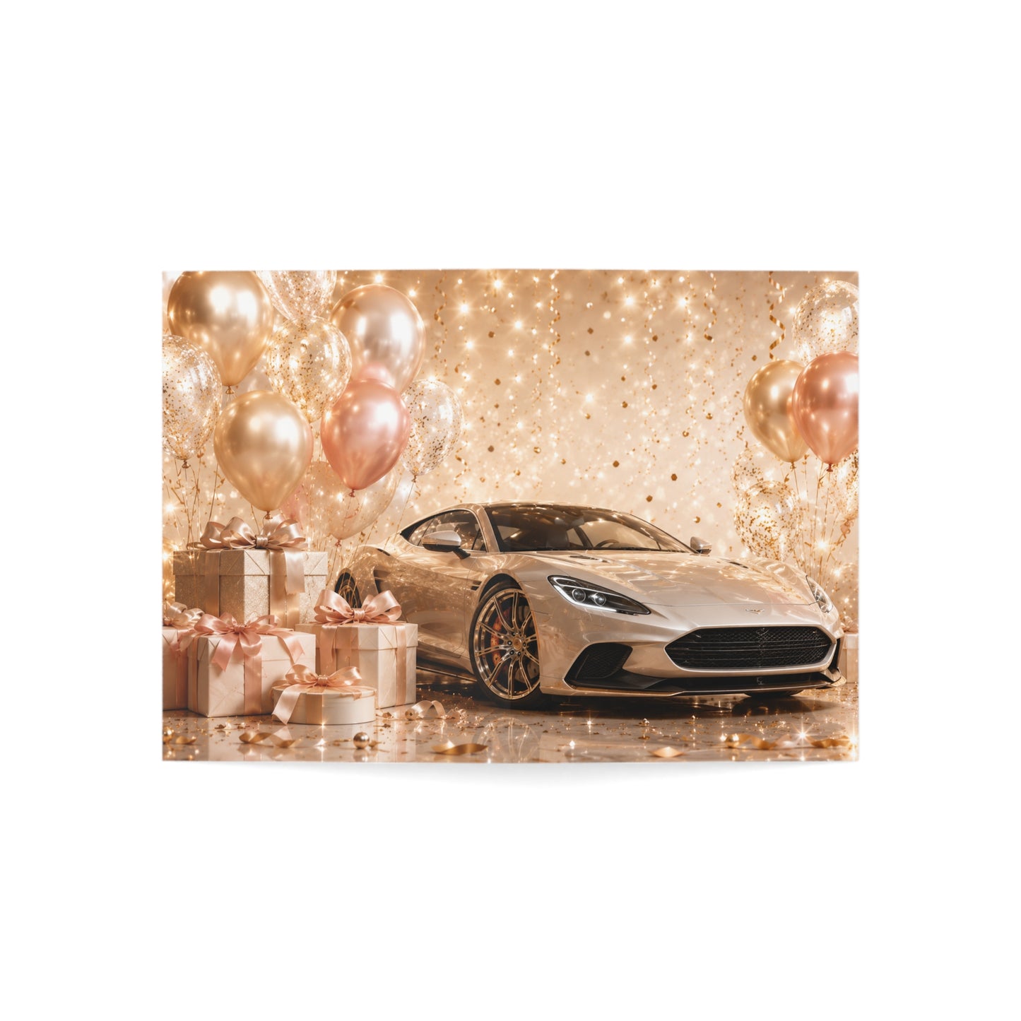 Champagne Celebration Luxury Birthday Greeting Card