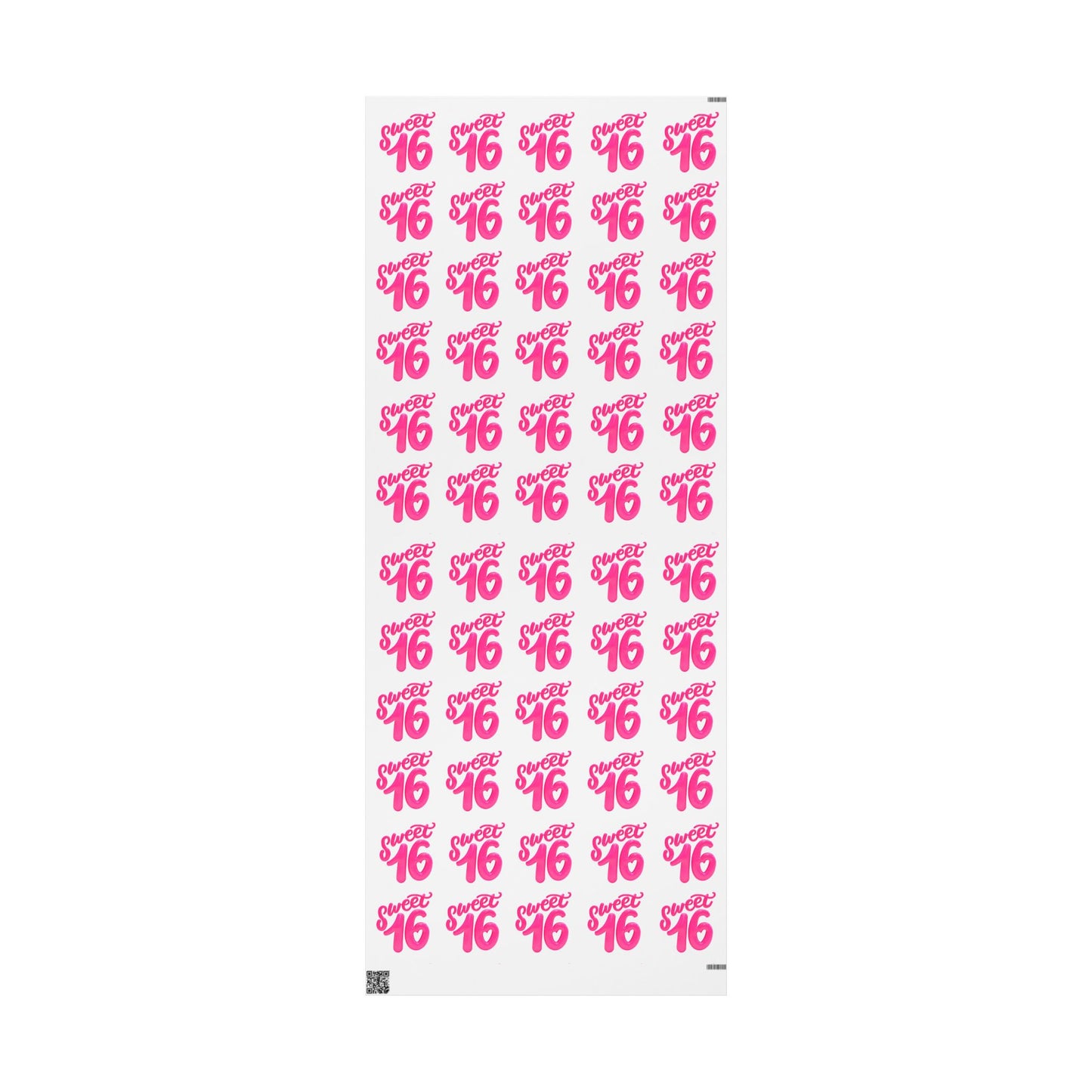 Sweet Sixteen Wrapping Paper Elegant Birthday Gift Wrap