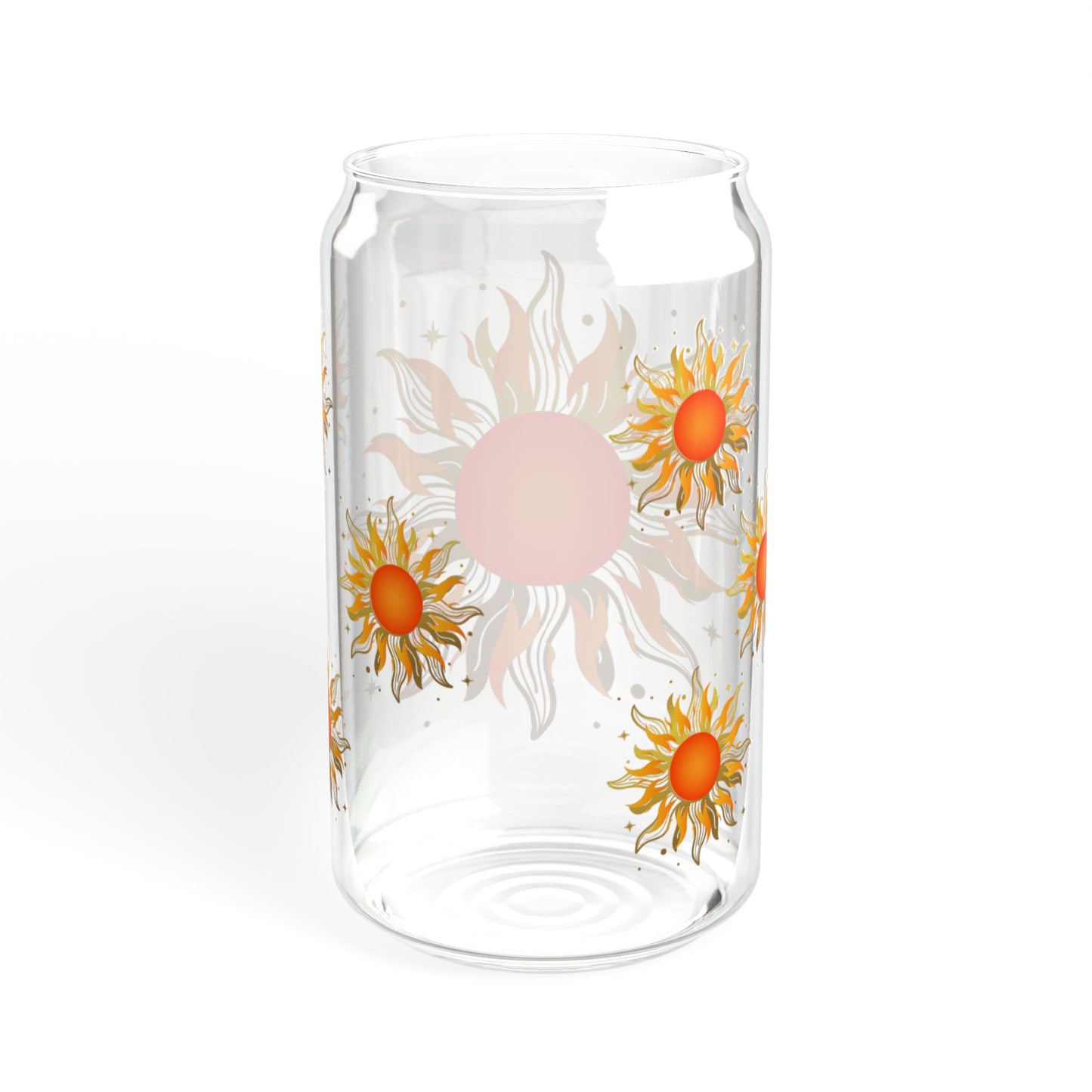 Sunshine Glow 16oz Summer Sipper Glass vibrant | Eco-Friendly | Reusable | Made for Sunny Days