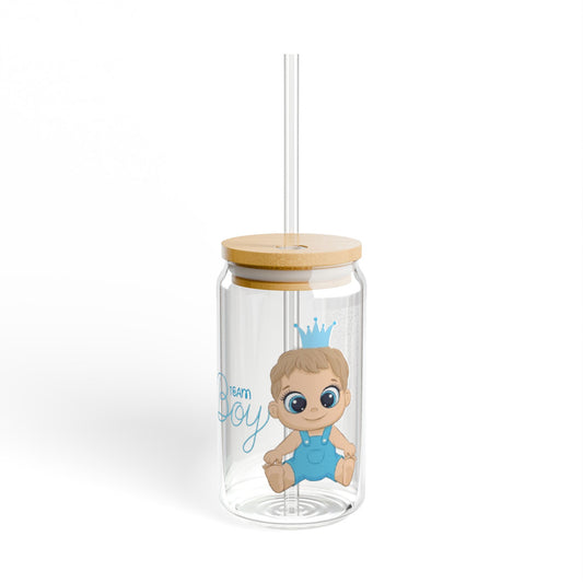 Baby Shower Glass Tumbler 16oz Drinkwater for Parties & Gifts