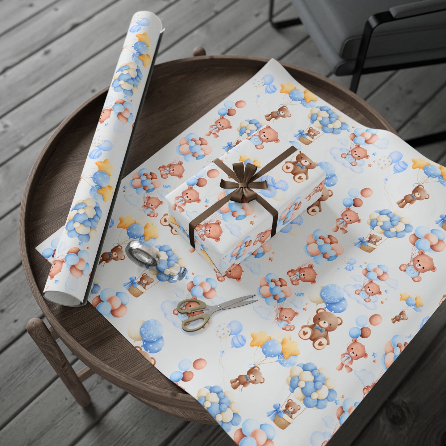 Teddy Bear Wrapping Paper Adorable Gift Wrap for Baby Showers and Birthdays