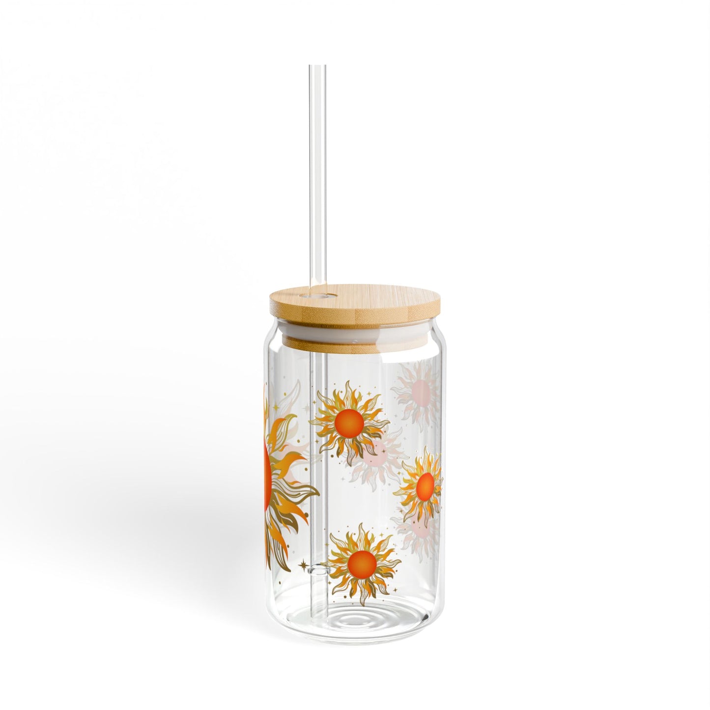 Sunshine Glow 16oz Summer Sipper Glass vibrant | Eco-Friendly | Reusable | Made for Sunny Days