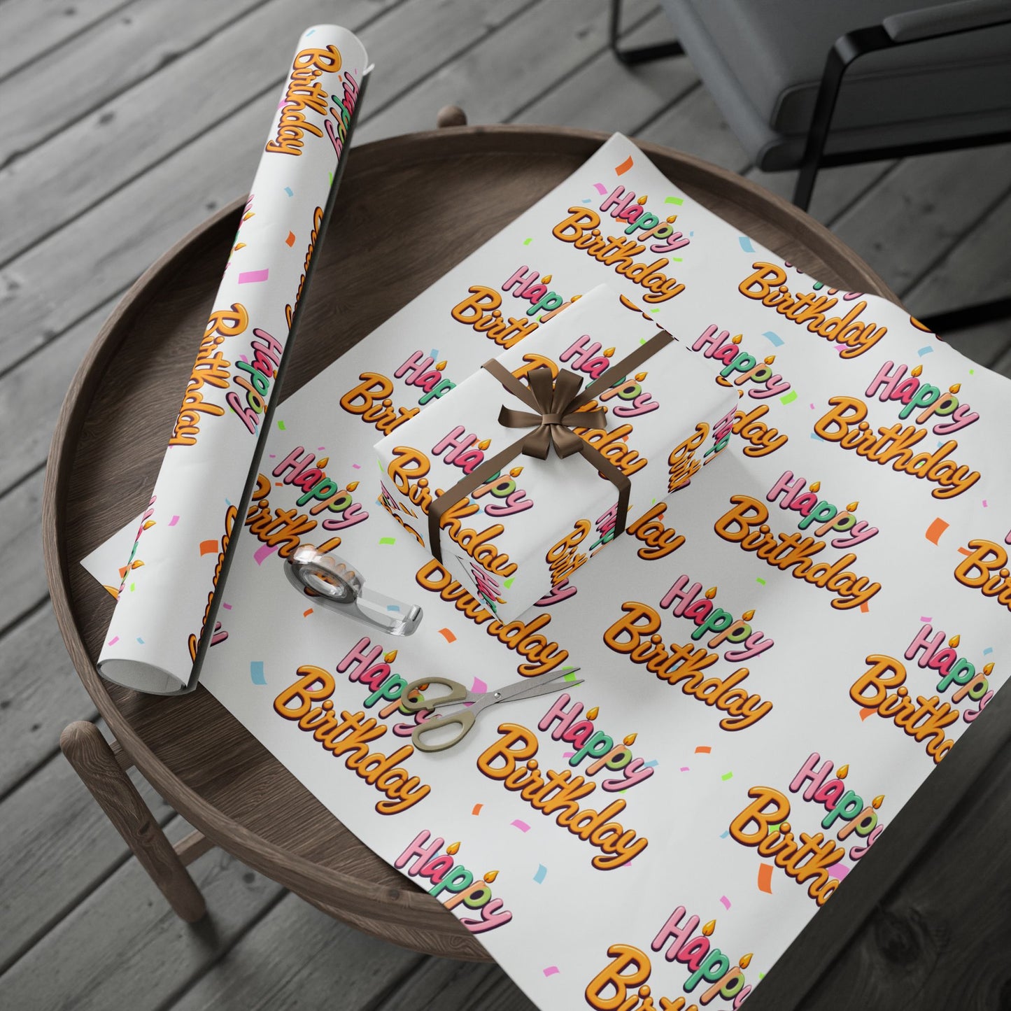 Festive Birthday Wrapping Paper Colorful Gift Wrap Sheets