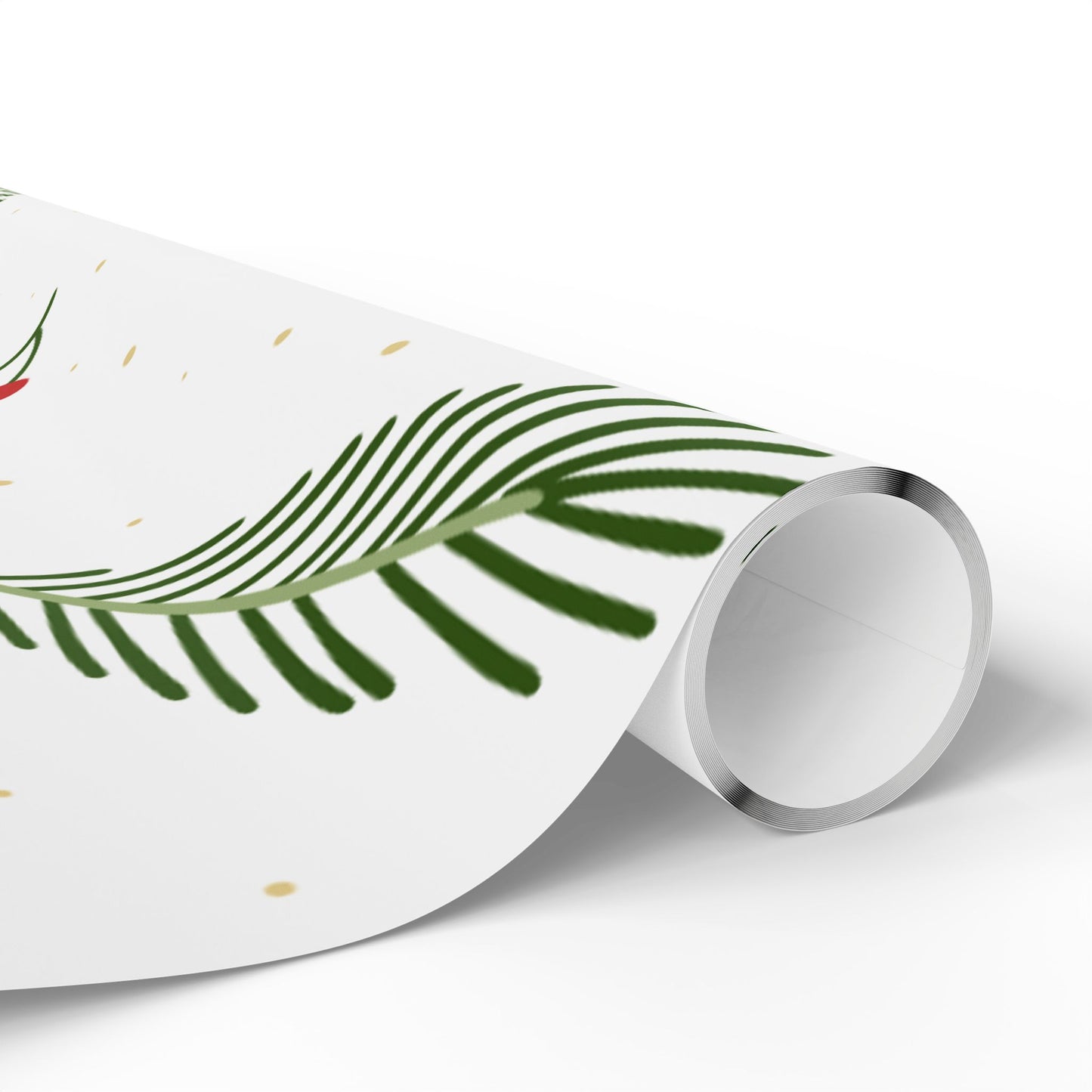 Holiday Greenery Wrapping Paper Elegant Christmas Gift Wrap Roll