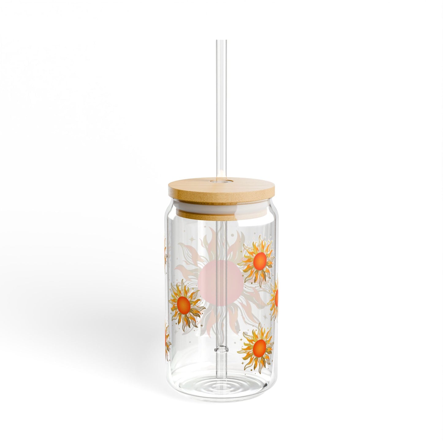 Sunshine Glow 16oz Summer Sipper Glass vibrant | Eco-Friendly | Reusable | Made for Sunny Days