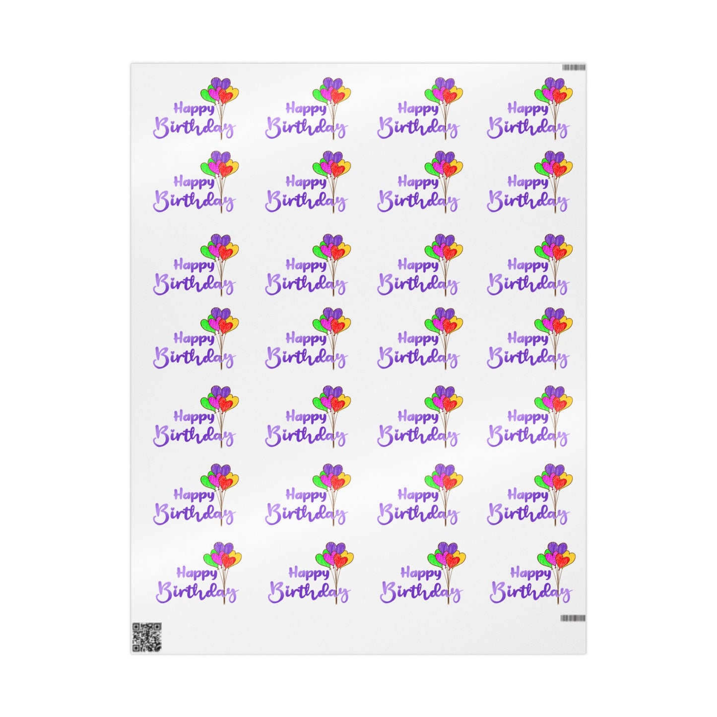 Colorful Birthday Wrapping Paper, Festive Gift Wrap, Party Supplies, Celebration Decor, Gift-Giving Essential, Joyful Occasion