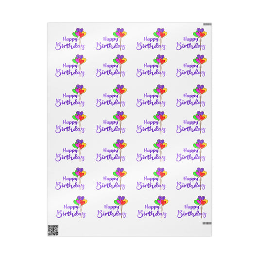 Colorful Birthday Wrapping Paper, Festive Gift Wrap, Party Supplies, Celebration Decor, Gift-Giving Essential, Joyful Occasion