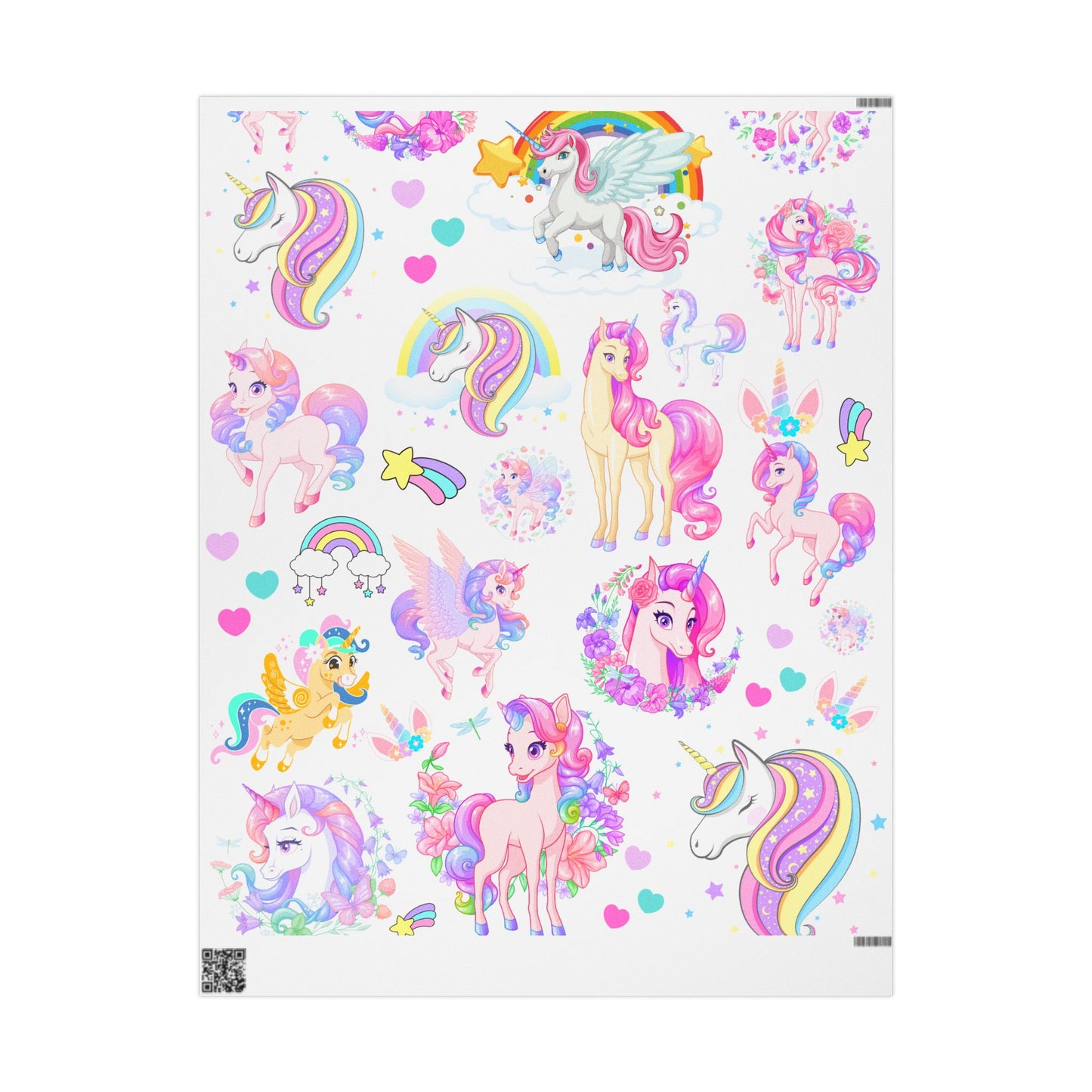 Colorful Horse Wrapping Paper Bright Gift Wrap for Celebrations