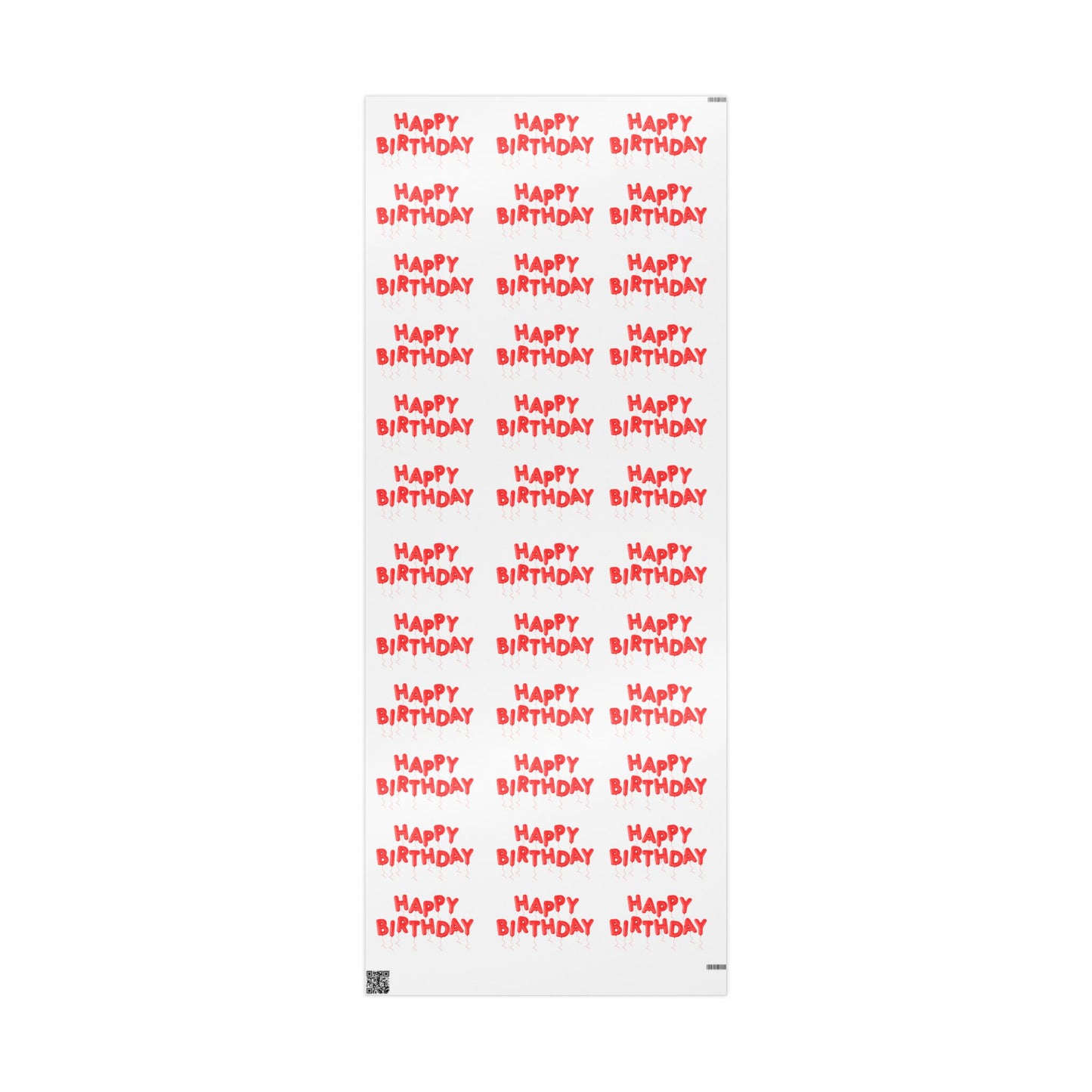 Red Birthday Wrapping Paper Festive Gift Wrap for Parties