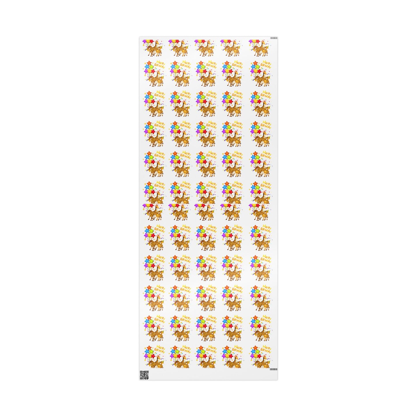 Family Giraffe Wrapping Paper Cute Gift Wrap for Birthdays and Celebrations