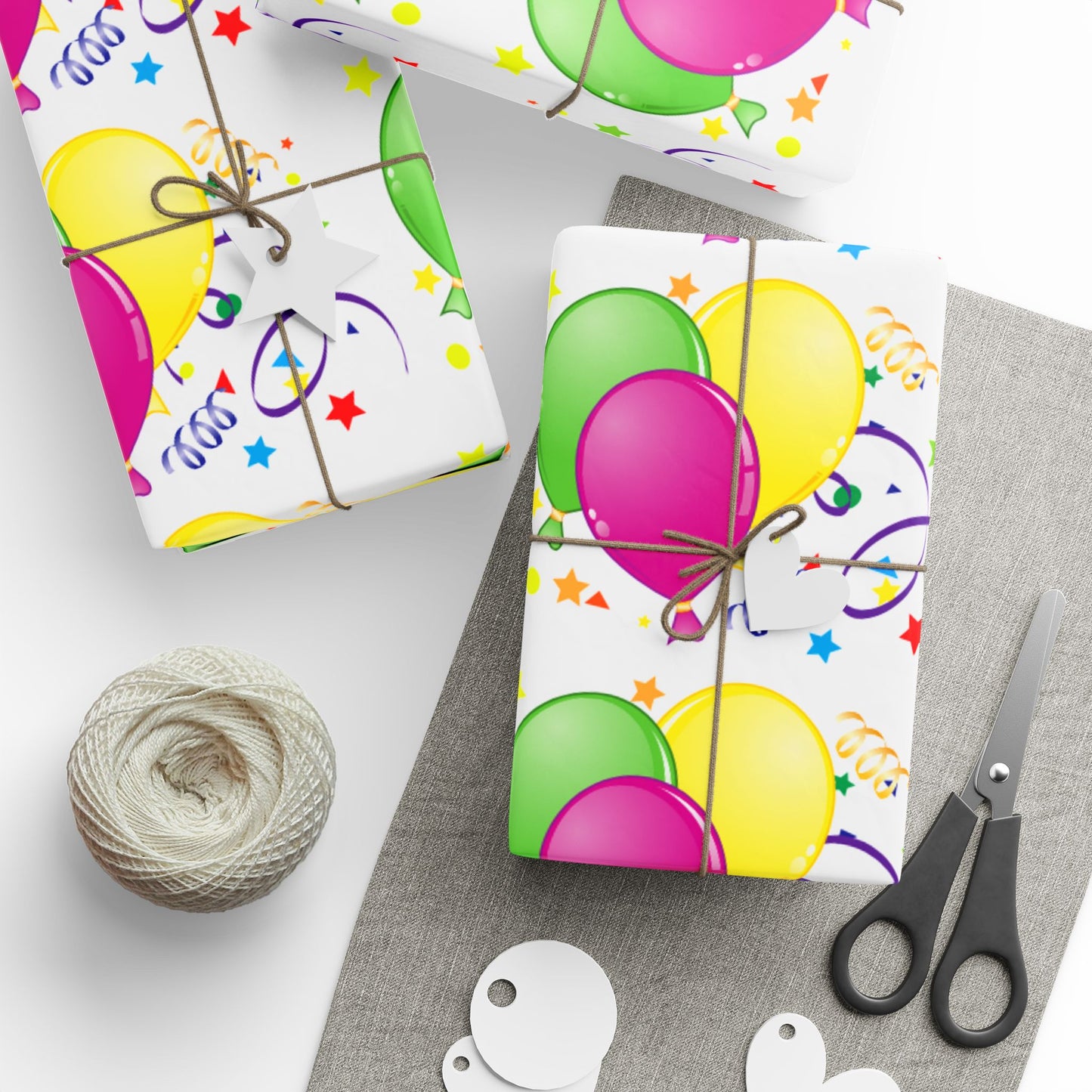 Colorful Balloons Wrapping Paper Party Gift Wrap Sheets