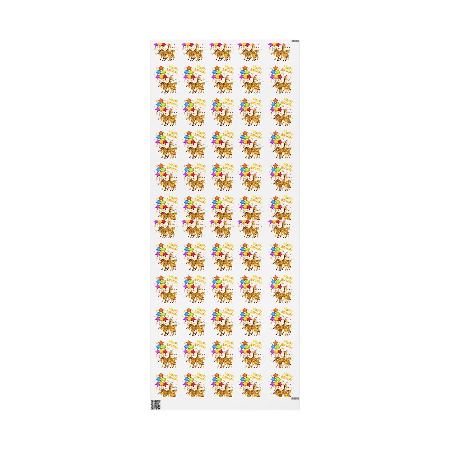 Family Giraffe Wrapping Paper Cute Gift Wrap for Birthdays and Celebrations